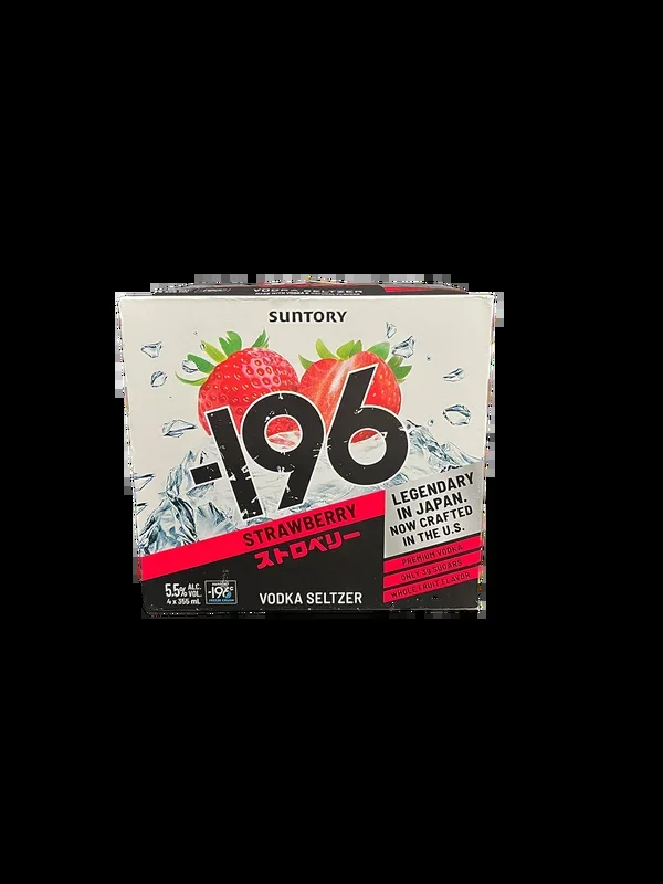 -196 Strawberry Vodka Seltzer 4 Pack