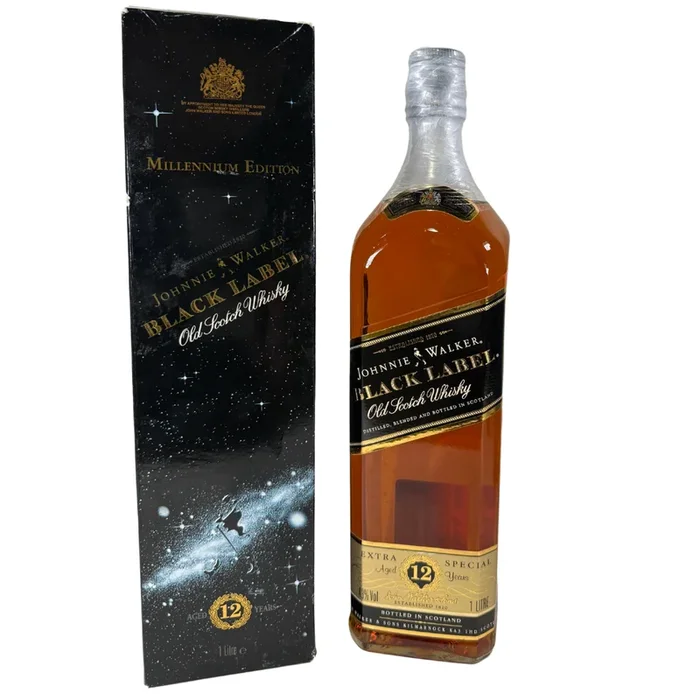 2000 Johnnie Walker 12 Year Black Label Millennium Edition Old Scotch Whisky 1Lt