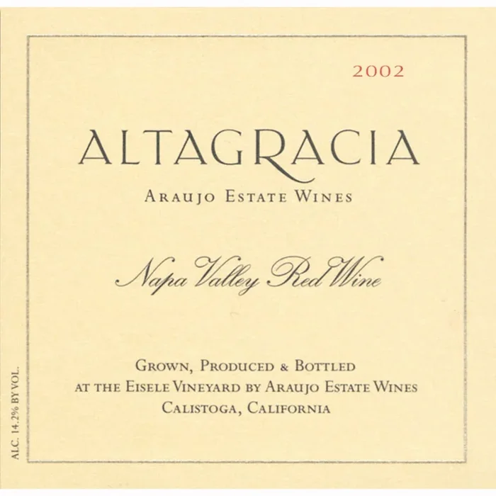 2002 Eisele Vineyard Altagracia Cabernet Sauvignon 750ml