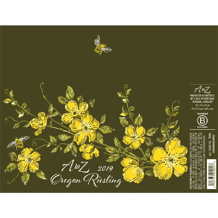 A to Z Wineworks Oregon Riesling 750ml On-Prem only