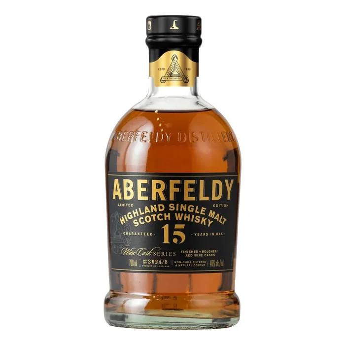 ABERFELDY SCOTCH SINGLE MALT FINISHED IN BOLGHERI RED WINE CASKS 15YR 750ML