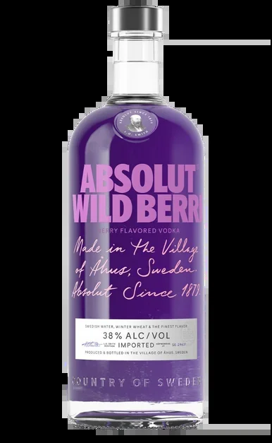 ABSOLUT VODKA WILD BERRI SWEDEN 750ML