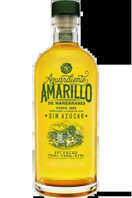 AGUARDIENTE AMARILLO SPIRIT SIN AZUCAR COLOMBIA 750ML