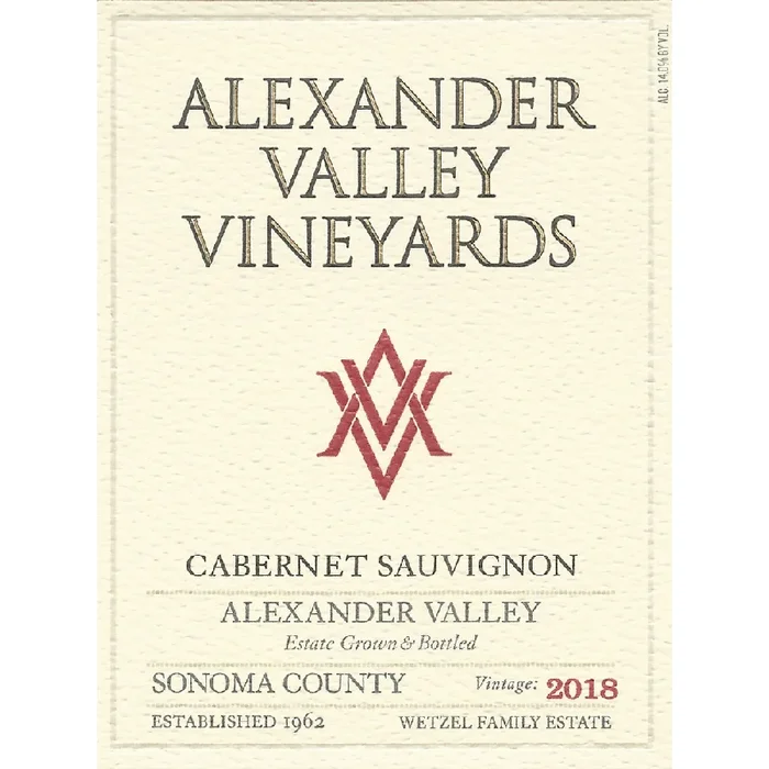 Alexander Valley Vineyards Estate Organic Cabernet Sauvignon 750ml