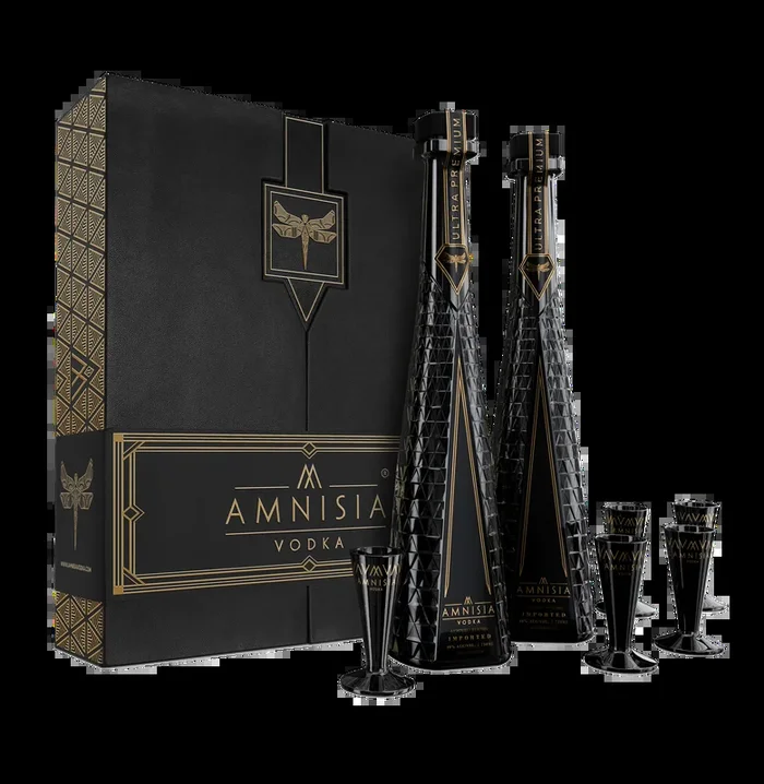 AMNISIA VODKA GIFT SET HANDCRAFTED POLAND 750ML