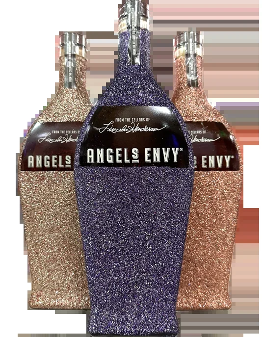 ANGELS ENVY BOURBON PORT WINE BARRELS W/ GLITTER DESIGN 750ML