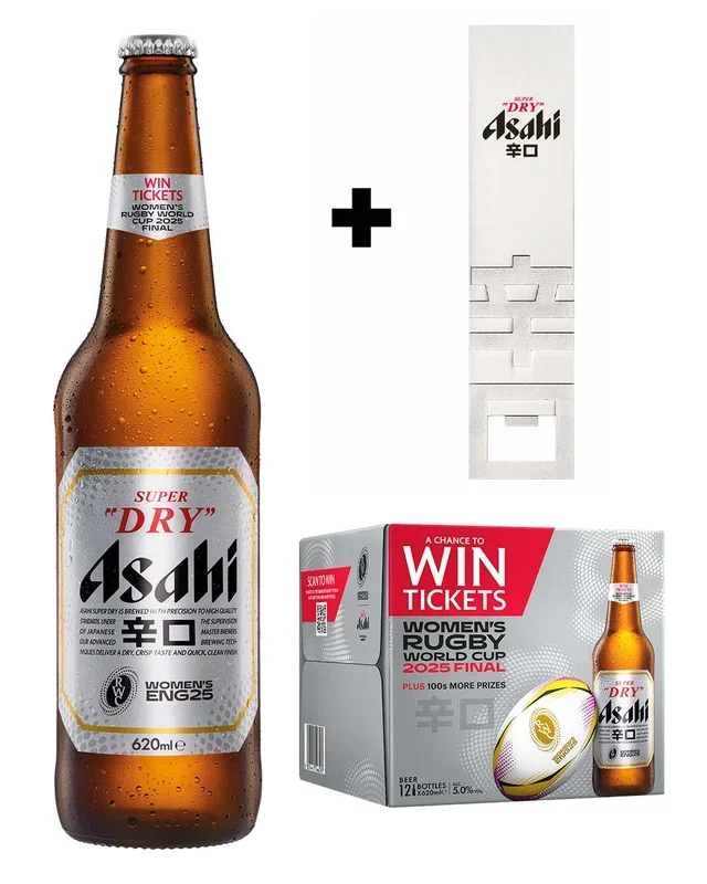 Asahi Super Dry Beer Bottle Multipack, 12 x 620 ml