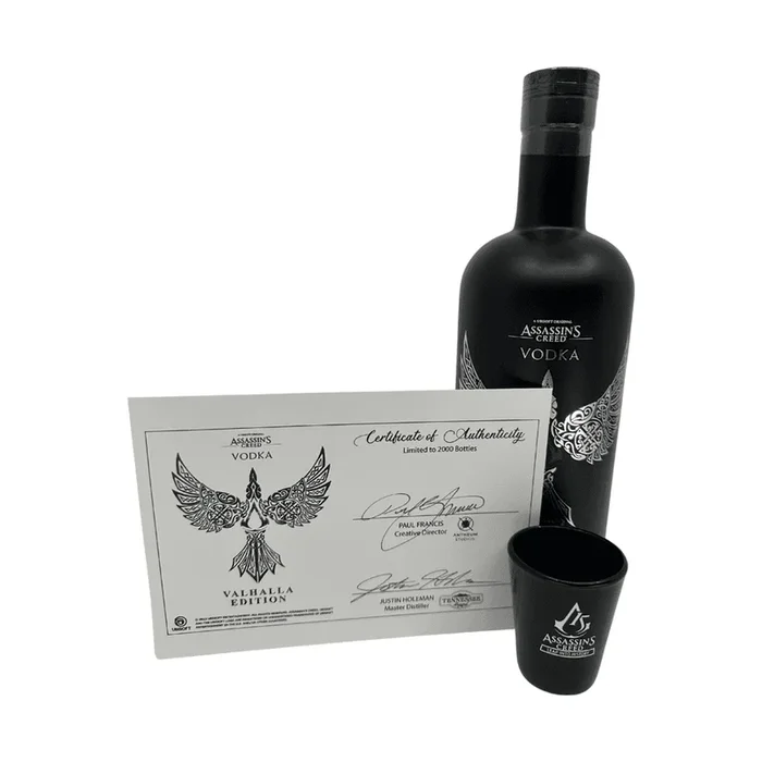 Assassin’s Creed Vodka ‘Valhalla Edition’ Collectors Release with Certificate & Glass Gift Set