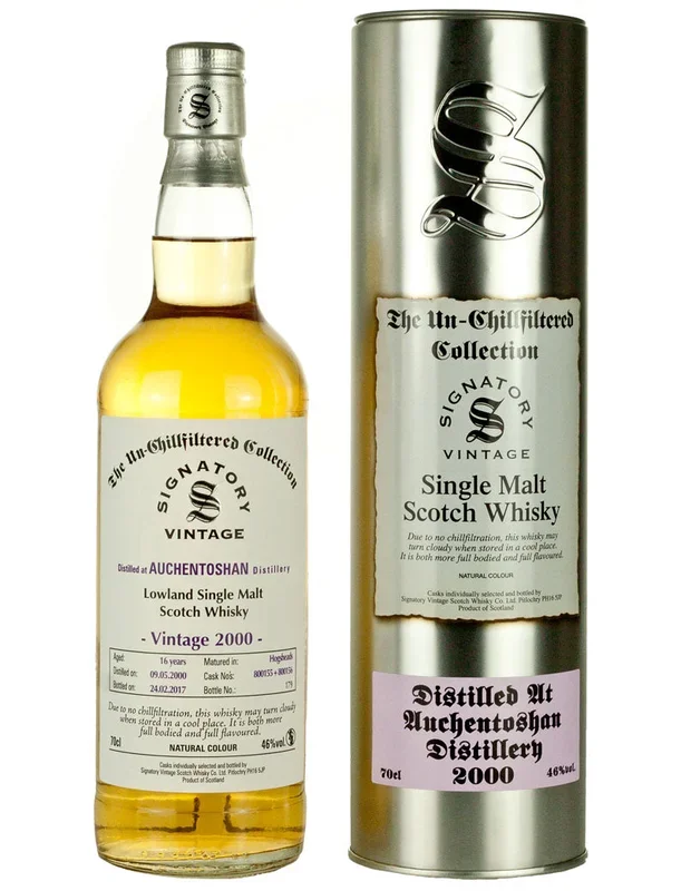 Auchentoshan 16 Year Old 2000 Signatory Un-Chillfiltered