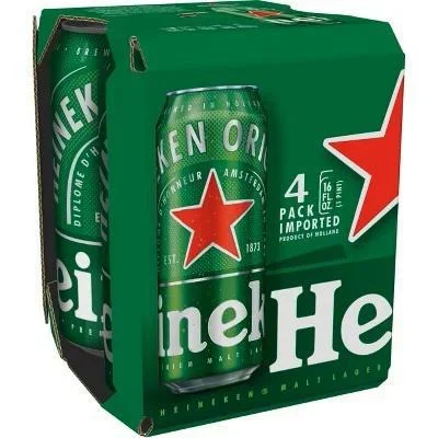 Beer IM Heineken 4pk Cans 16oz