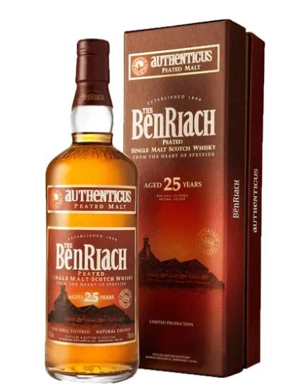BENRIACH SCOTCH SINGLE MALT PEATED SPEYSIDE 25YR 750ML