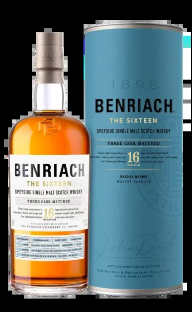 BENRIACH SCOTCH SINGLE MALT THREE CASK MATURED THE SIXTEEN 16YR 750ML