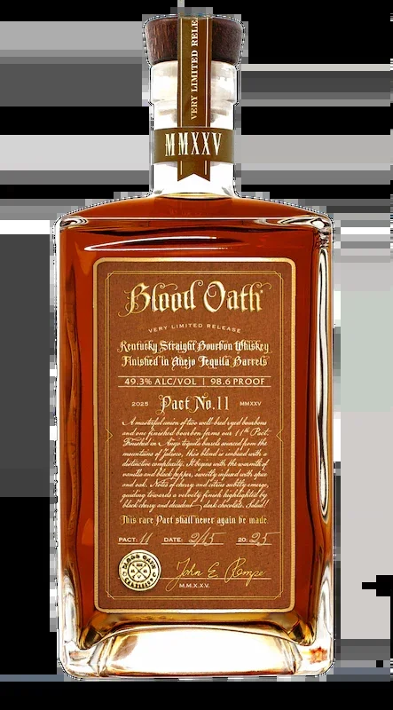 BLOOD OATH PACT NO 11 BOURBON FINISHED IN ANEJO TEQUILA CASKS KENTUCKY 750ML