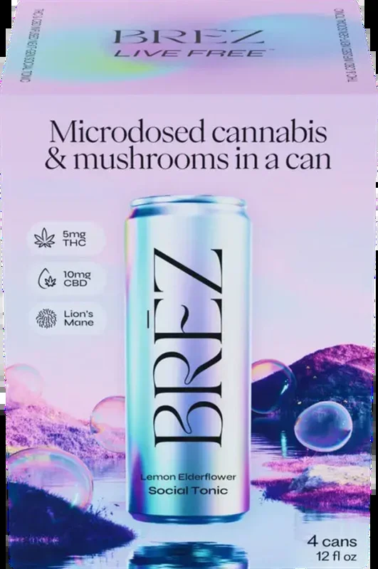 Brez Lemon and Elderflower Microdosed Cannabis and Mushrooms (1.42L)