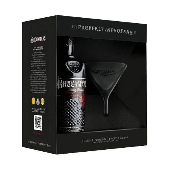 Brockmans Premium Gin with Martini Glass Gift Set