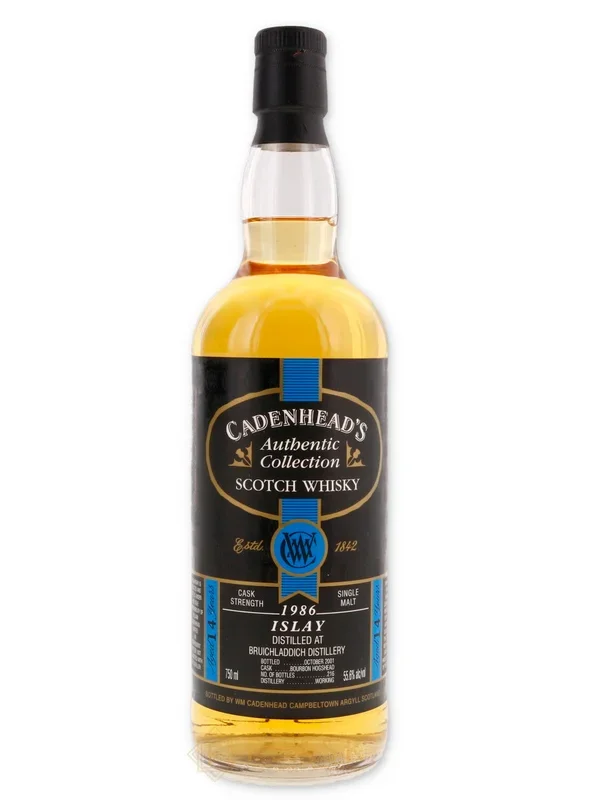 Bruichladdich 1986 Cadenheads 14 Year Old Cask Strength Single Malt 55.6%