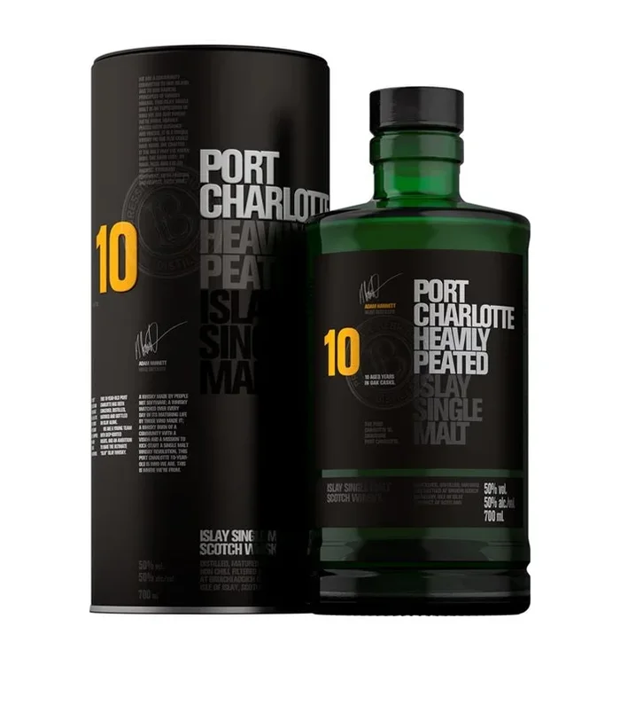 BRUICHLADDICH SCOTCH SINGLE MALT PORT CHARLOTTE HEAVILY PEATED 10YR 750ML
