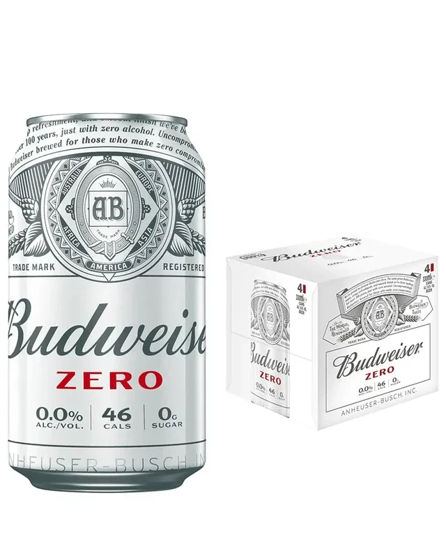 Budweiser 0.0% Alcohol Free Lager Multipack, 24 x 330 ml