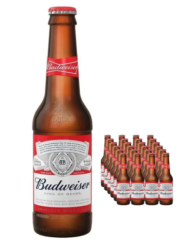 Budweiser Premium Lager Bottle Multipack, 24 x 300 ml