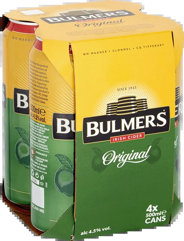 Bulmers Original Irish Cider 4 Pack (50cl Cans)