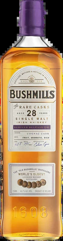 Bushmills 28 Year Old Single Malt Cognac Cask Whiskey