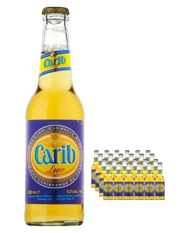Carib Authentic Premium Trinidad and Tobago Lager Beer, 24 x 330 ml