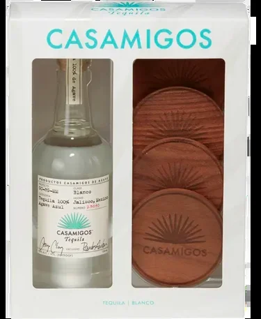 CASAMIGOS TEQUILA BLANCO GIFT PACK W/ COASTERS 750ML