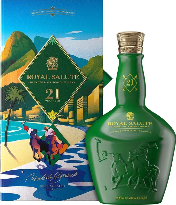 CHIVAS BROTHERS ROYAL SALUTE SCOTCH BLENDED RIO DE JANEIRO POLO EDITION 21YR 700ML