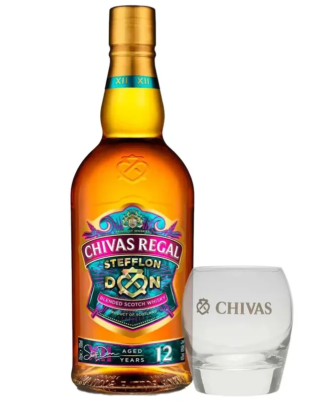 Chivas Regal x Stefflon Don 12 Year Old Scotch Whisky with Free Glass, 70 cl