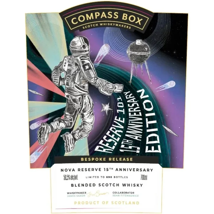 COMPASS BOX NOVA RESERVE SCOTCH BLENDED 15TH ANNIVERSARY BESPOKE RELEASE 700ML