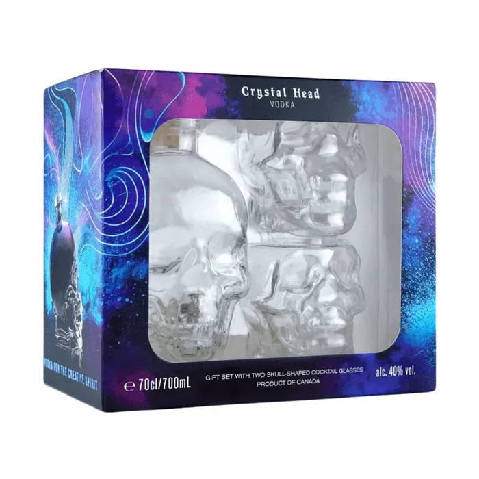 Crystal Head Original Vodka w/ 2 Head Glasses