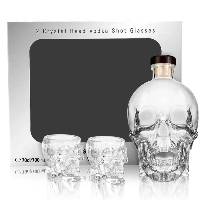 Crystal Head Vodka Gift Set 2 x Skull Highball Glasses 70cl