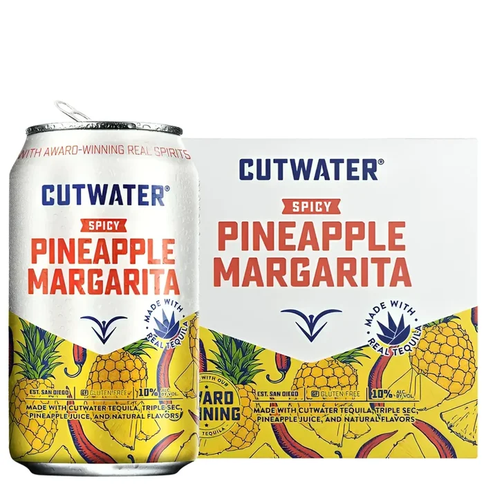 Cutwater Spicy Pineapple Margarita 4pk Can 12oz