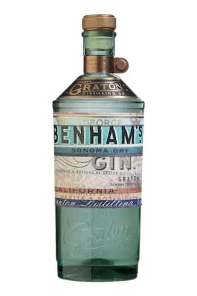 D. GEORGE BENHAM GIN BARREL FINISHED SONOMA COUNTY CALIFORNIA 90PF 750ML