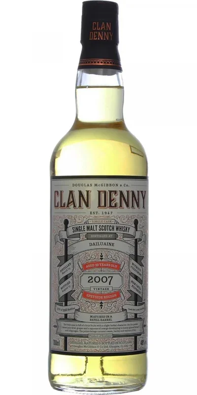 Dailuaine 2007 Vintage (B.2017) 10 Year Old The Clan Denny Scotch Whisky | 700ML