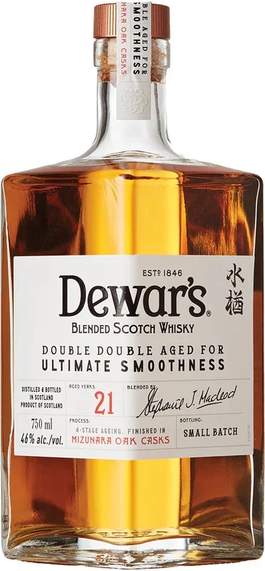 Dewar’s Double Double 21 Year Old Mizunara Oak Cask Blended Scotch Whisky 750ml