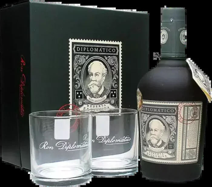 Diplomatico – Botucal Reserva Exclusiva Rum with Glasses