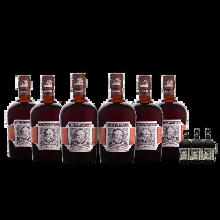 Diplomático Mantuano Rum (6) Bottle Bundle w/ (3) free minis