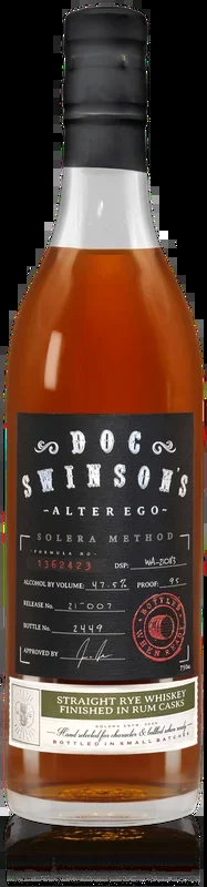 Doc Swinson’s, Alter Ego Solera Method Straight Rye Whiskey Rum Finished Casks(750ml)