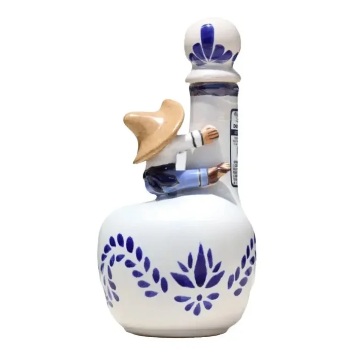 Don Pipocho White and Blue Ceramic Extra Anejo Tequila 750ml