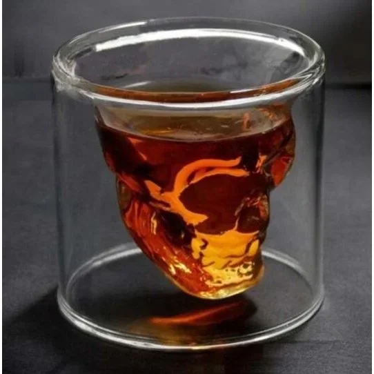 Double Skull Transparent Glass