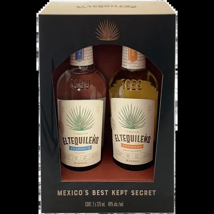 EL TEQUILENO TEQUILA PLATINUM AND GRAN REPOSADO DUAL PACK 2X375ML