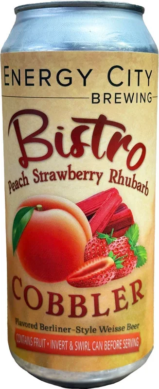 Energy City Bistro Peach Strawberry & Rhubarb Berliner 16oz Can