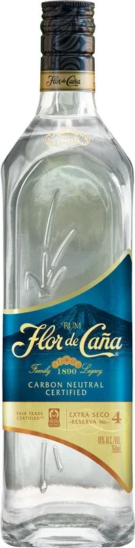 Flor De Cana Rum Silver 4 Year Old 750ml