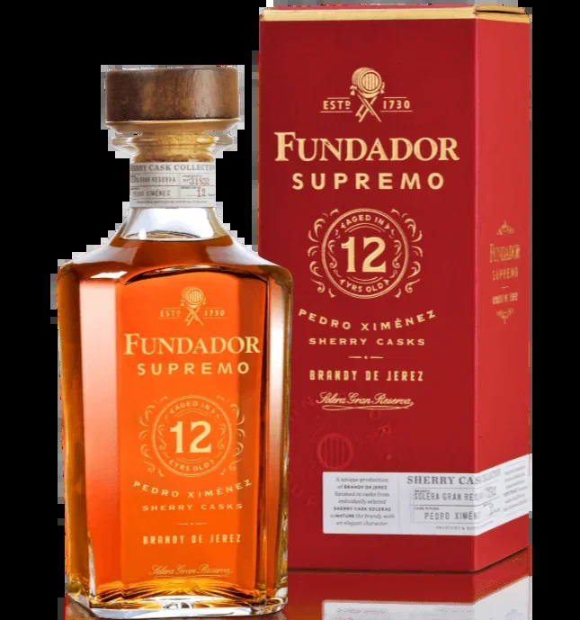 FUNDADOR SUPREMO BRANDY IN SHERRY CASKS SPAIN 12YR 1LI