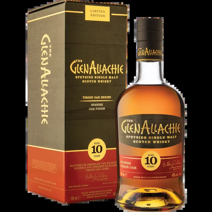 GLENALLACHIE SCOTCH SINGLE MALT VIRGIN SPANISH OAK FINISH SPEYSIDE 10YR 700ML