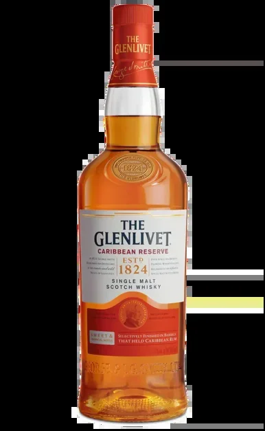 GLENLIVET SCOTCH SINGLE MALT CARIBBEAN RESERVE RUM BARREL SELECTION 750ML