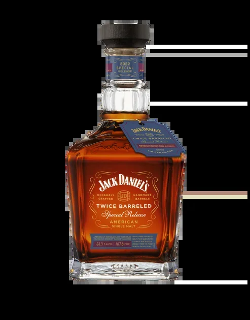 JACK DANIELS WHISKEY SINGLE MALT TWICE BARRELED OLOROSO SHERRY CASK FINISH 2022 SPECIAL RELEASE KENTUCKY 700ML