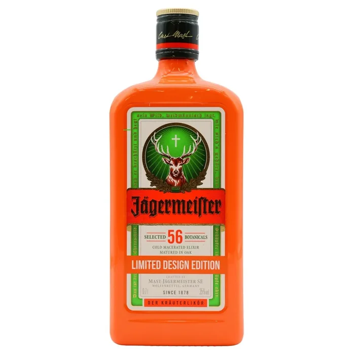 Jagermeister Herbal Liqueur Culture Orange Bottle