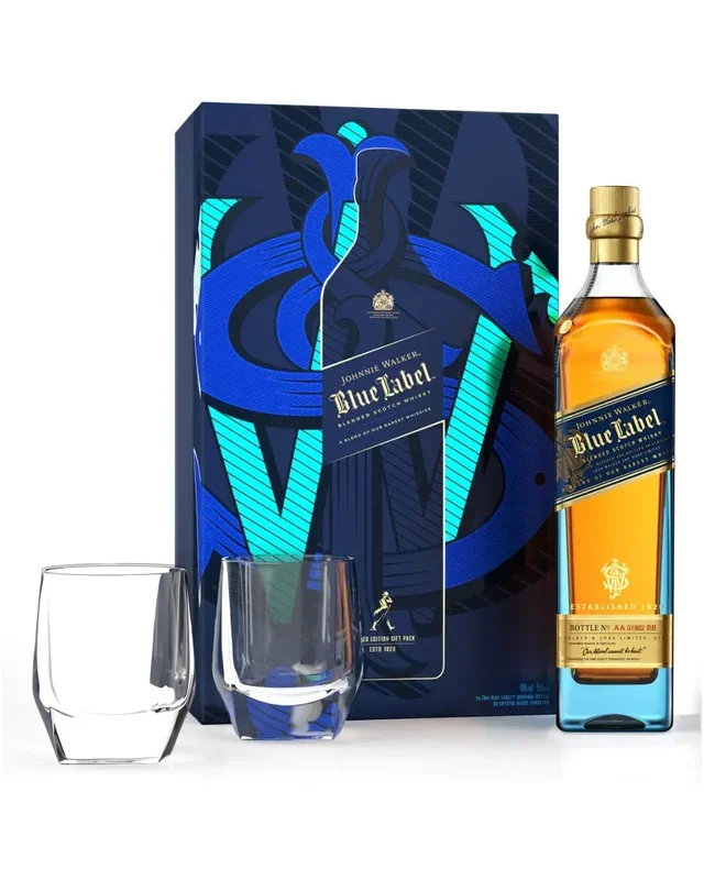 Johnnie Walker Blue Label Gift Pack, 70 cl